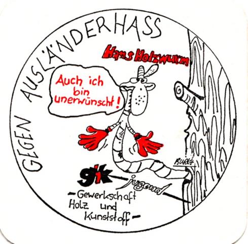 dsseldorf d-nw ghk 1b (quad185-gegen auslnderhass-schwarzrot) 